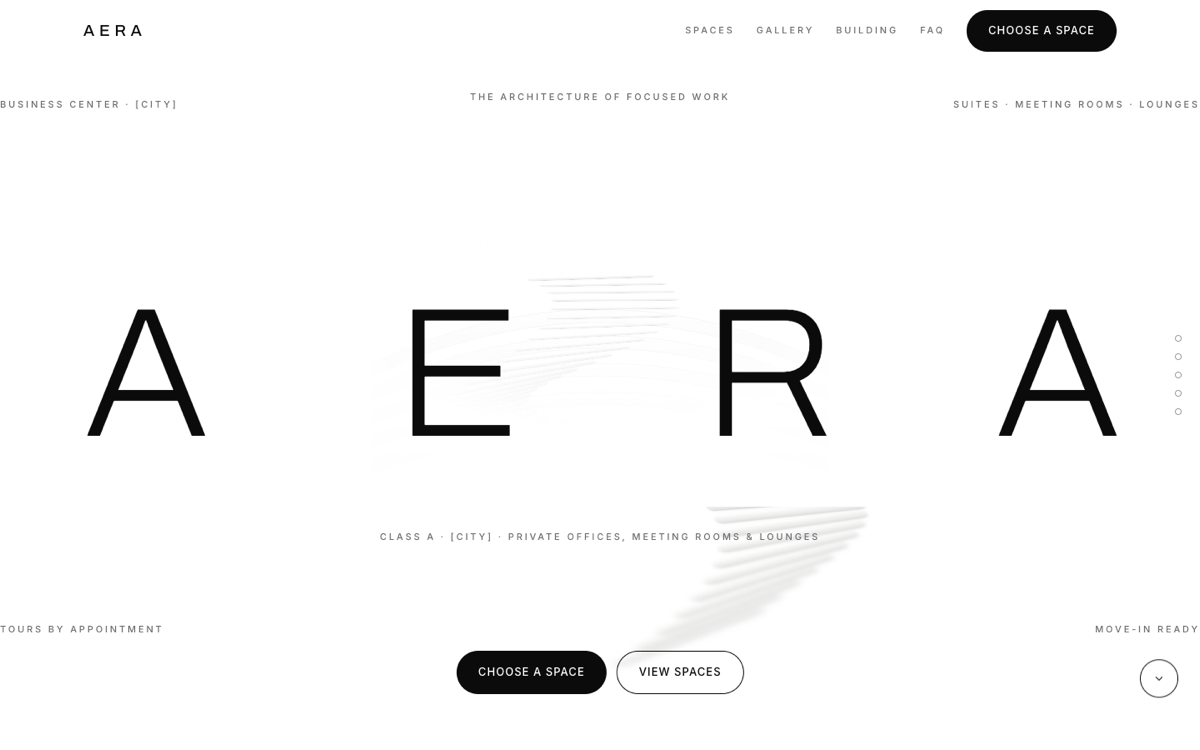 Architectural Whitespace website style screenshot