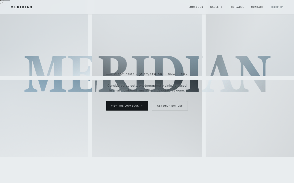 Masked Headline website style screenshot